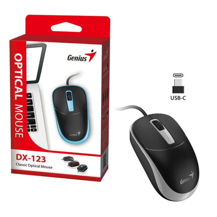 Мишка Genius DX-123 Grey, USB-C - GENIUS-DX-123-GREY