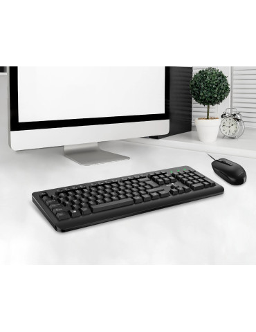 Клавиатура и мишка Genius KM-160 Black, AI, BG, USB - GENIUS-KM-160-BLK