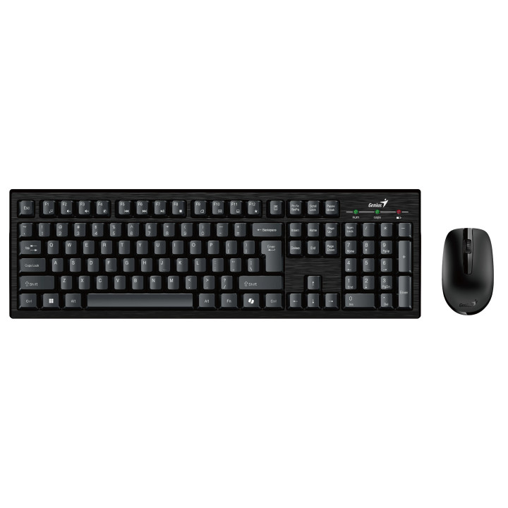 Безжична клавиатура и мишка Genius KM-8101 Black, AI, BG, 2.4GHZ - GENIUS-KM-8101-BLK