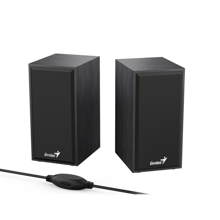 Тонколони 2.0 Genius SP-HF180, 6W, USB, Black - GENIUS-SP-HF180-BK
