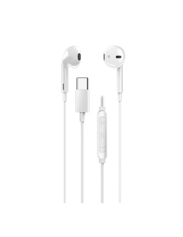 Слушалки тапи Genius In-ear Earbuds HS-M365, USB-C, White - GENIUS-HS-M365-WH