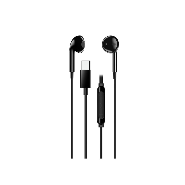 Слушалки тапи Genius In-ear Earbuds HS-M365, USB-C, Black - GENIUS-HS-M365-BK