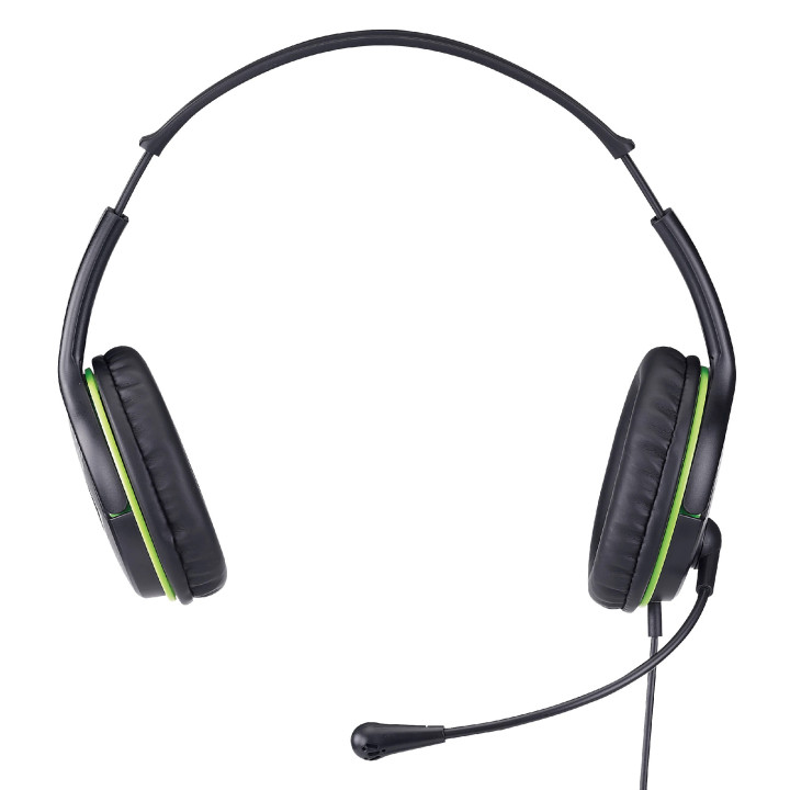 Слушалки с микрофон Genius HS-400A, 3.5 mm, Mic, Black/Green - GENIUS-HS-400A-GN