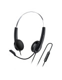 Слушалки с микрофон Genius HS-220U, AI, USB-C, Mic, Black - GENIUS-HS-220U-BK