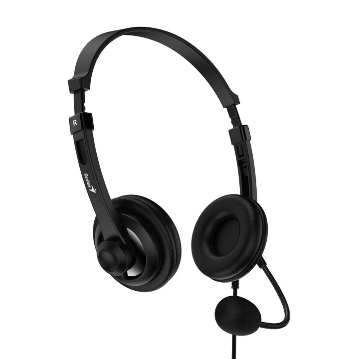 Слушалки с микрофон Genius HS-230U,USB, Mic, Black - GENIUS-HS-230U-BK
