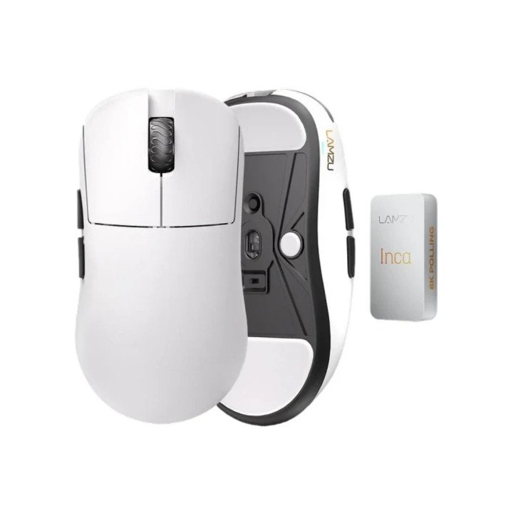 Професионална геймърска мишка Lamzu INCA 8K White - LAMZU-INCA-WH