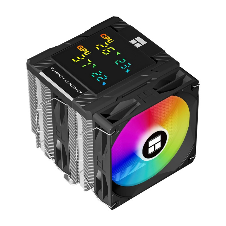 Охладител за процесорThermalright Peerless Assassin 120 Digital A-RGB Black - Dual-Tower - LGA1851/AM5 - PEERLESS-ASSASSIN-120-DIGITAL-BK