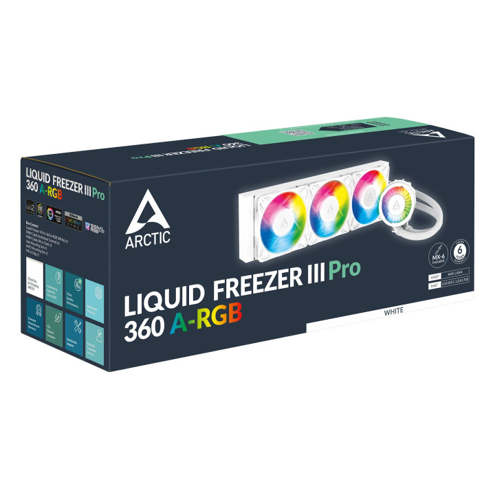 Водно охлаждане за процесор Arctic Liquid Freezer III Pro 360 A-RGB White - ACFRE00188A