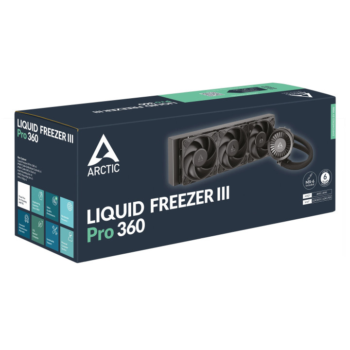 Водно охлаждане за процесор Arctic Liquid Freezer III Pro 360 Black - ACFRE00180A