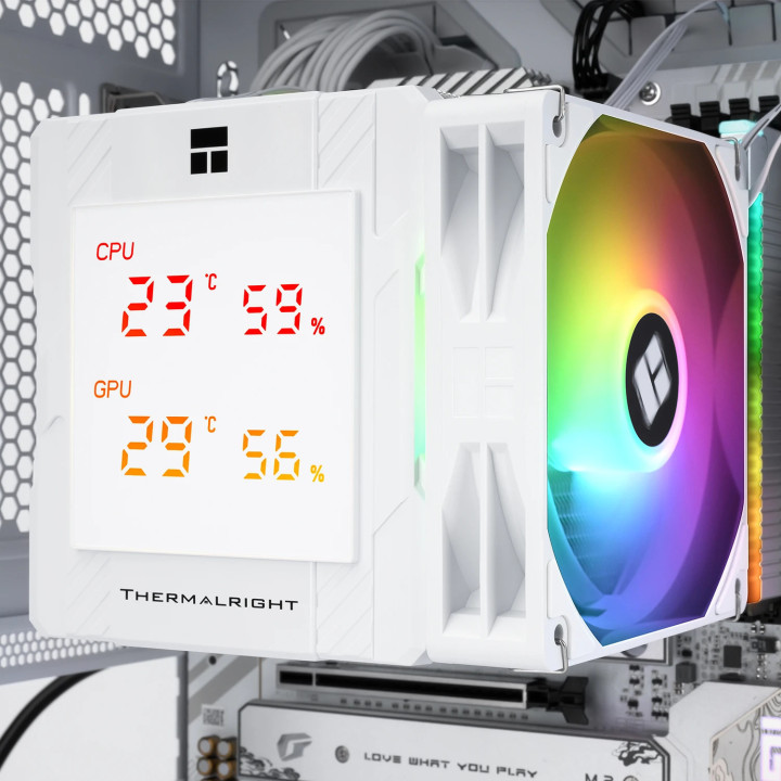 Охладител за процесорThermalright  Peerless Assassin 120 Digital A-RGB White - Dual-Tower - LGA1851/AM5 - PEERLESS-ASSASSIN-120-DIGITAL-WH