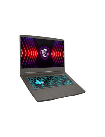 Лаптоп MSI Thin 15 B12UC, Intel Core i5-12450H, 15.6" FHD, 144Hz, IPS, 8GB RAM, 512GB SSD, GeForce RTX 3050 4GB GDDR6, WiFi 6E, BT5.3, Backlit Kbd (Blue), NO OS - 9S7-16R831-2860