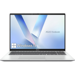 Лаптоп Asus Vivobook X1607QA-MB004W, Snapdragon X X1-26-100, 16.0 WUXGA(WU) 1920X1200 16:10 300nits Anti-Glare, 16GB LPDDR5X RAM, 1TB SSD, Qualcomm Adreno GPU, Win 11, Cool Silver - 90NB15Z2-M00750