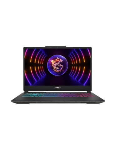 Лаптоп MSI Cyborg 15 A13VEK, Intel Core i7-13620H, 15.6" FHD (1920x1080), 144Hz, IPS, 16GB RAM, 512GB SSD, GeForce RTX 4050 6GB GDDR6 194 AI TOPS, WiFi 6E, BT5.3, 4-Zone RGB Kbd, NO OS - 9S7-15K111-1821