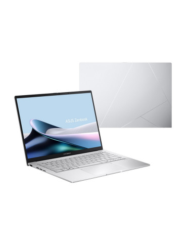 Лаптоп Asus Zenbook UX3405CA-QL078W, Intel Core Ultra 5 225H, 14" OLED (1920x1200), 16GB LPDDR5X RAM, 1TB SSD, Win 11, Silver - 90NB14W4-M00L20