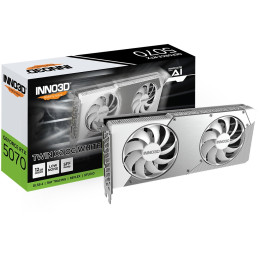 Видео карта Inno3D GeForce RTX 5070 12GB GDDR7 Twin X2 OC White - N50702-12D7X-195064W