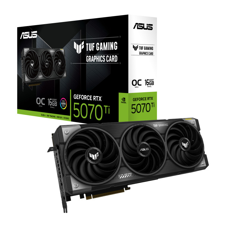 Видео карта Asus TUF Gaming RTX 5070 TI OC 16GB GDDR7 - TUF-RTX5070TI-O16G-GAMING