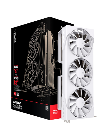 Видео карта XFX Swift AMD Radeon RX 9070 OC White Triple Fan Gaming Edition with 16GB GDDR6 - RX-97SWFB3W9