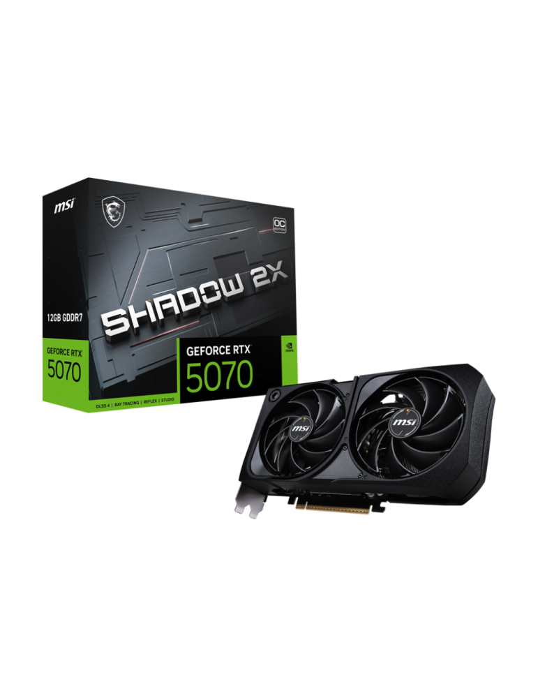 Видео карта MSI GeForce RTX 5070 12G SHADOW 2X OC, 192bit - 912-V532-005