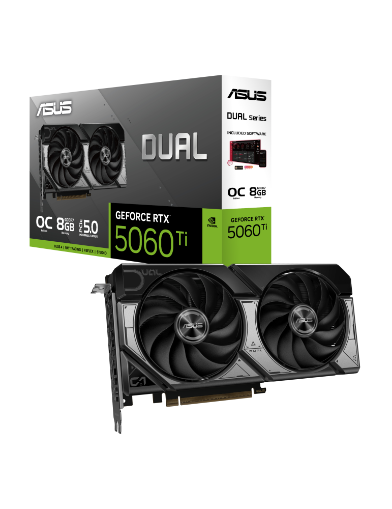 Видео карта Asus Dual GeForce RTX 5060 Ti 8GB GDDR7 OC Edition - DUAL-RTX5060TI-O8G