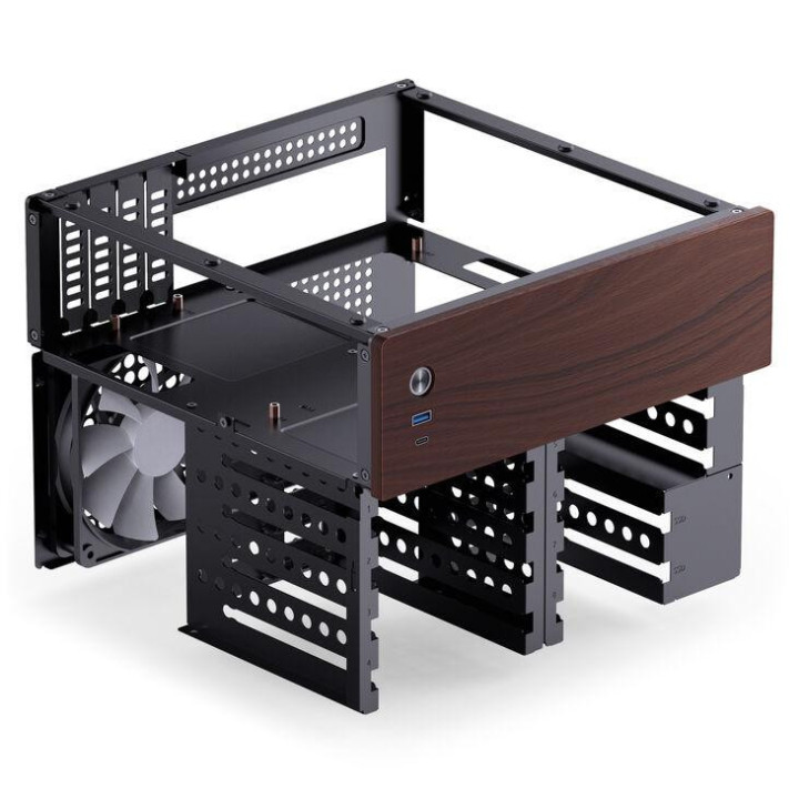 Кутия за компютър Jonsbo N4 NAS, m-ATX, Black - GEJB-149