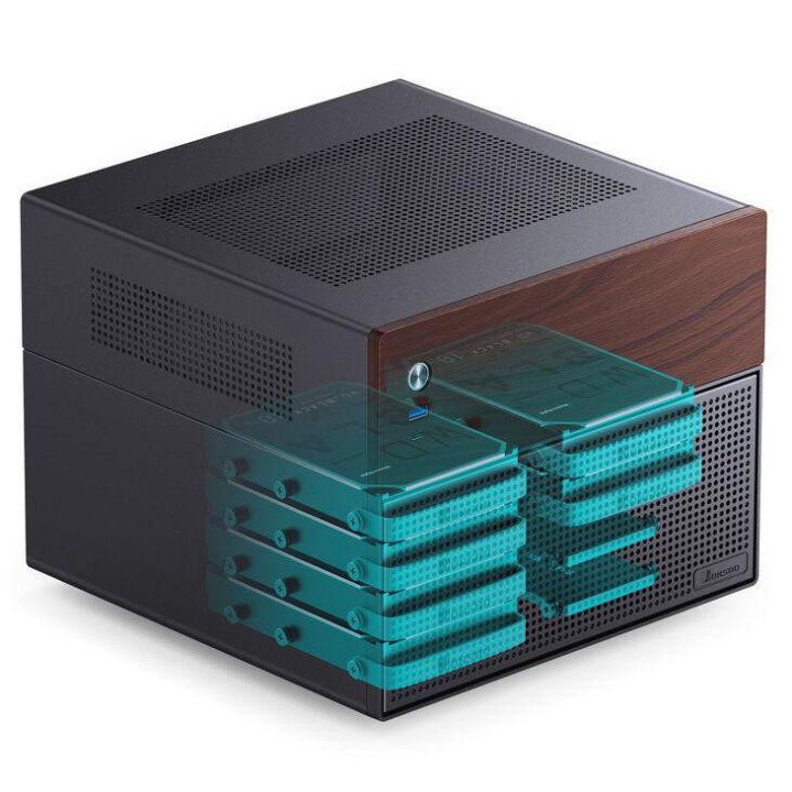 Кутия за компютър Jonsbo N4 NAS, m-ATX, Black - GEJB-149