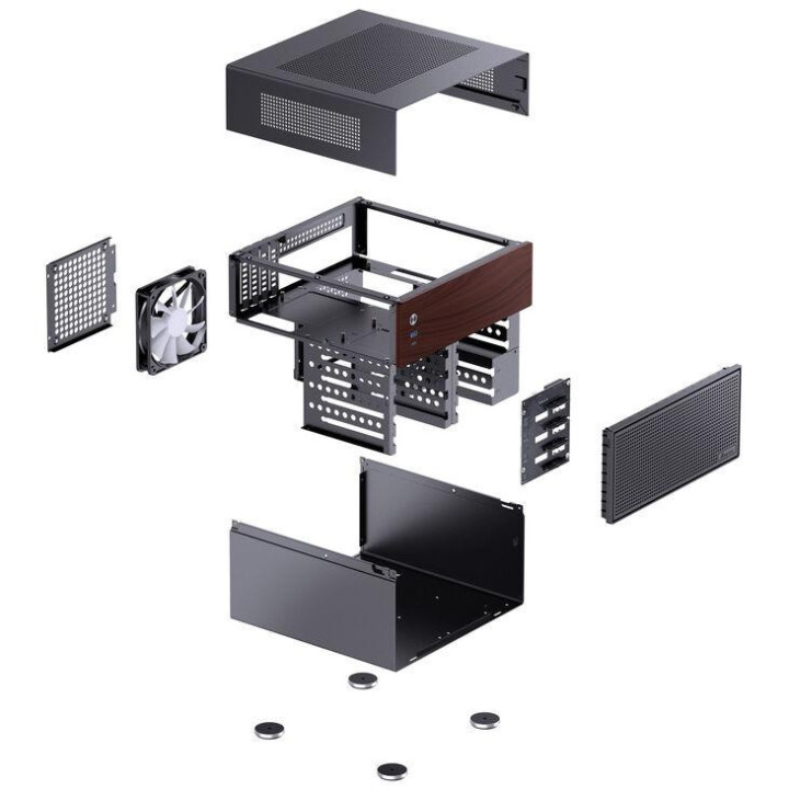 Кутия за компютър Jonsbo N4 NAS, m-ATX, Black - GEJB-149