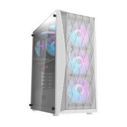 Кутия за компютър Darkflash DK352 White, ATX, с включени 4бр вентилатора - DK352-WH