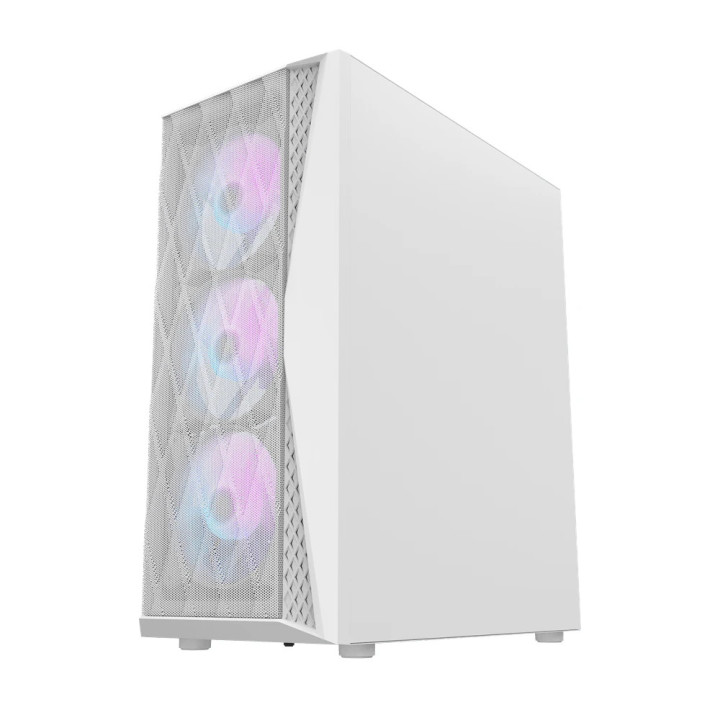 Кутия за компютър Darkflash DK352 White, ATX, с включени 4бр вентилатора - DK352-WH