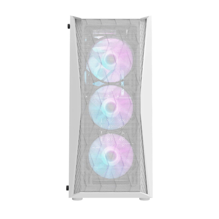 Кутия за компютър Darkflash DK352 White, ATX, с включени 4бр вентилатора - DK352-WH