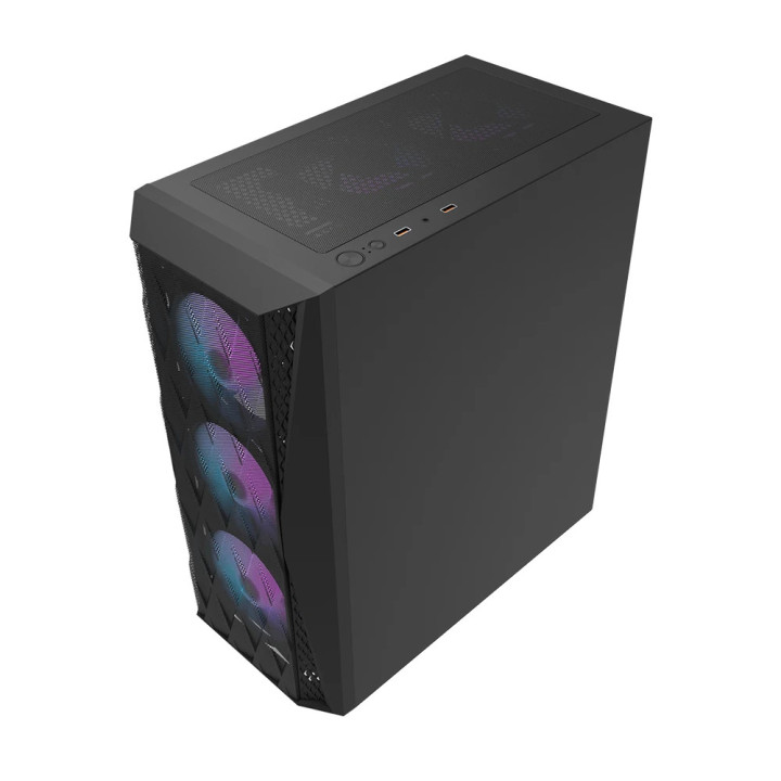 Кутия за компютър Darkflash DK352 Black , ATX, с включени 4бр вентилатора - DK352-BK