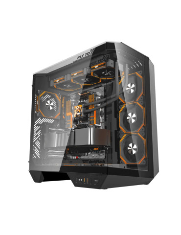Кутия за компютър Darkflash DY470 Shadow Black, ATX, с включени 4бр Infinity Mirror вентилатора - DY470-BK