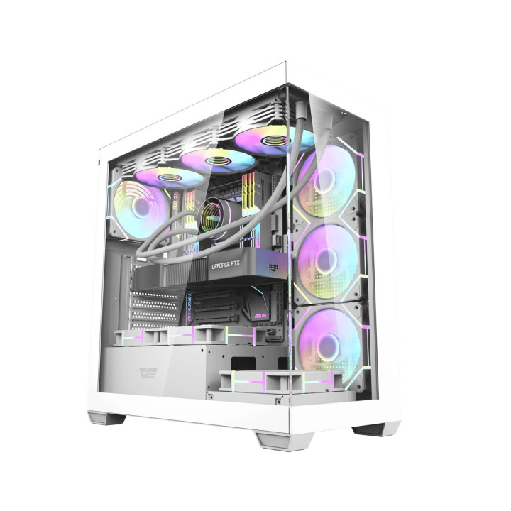 Кутия за компютър Darkflash DS900 White, ATX, USB-C - DS900-WH