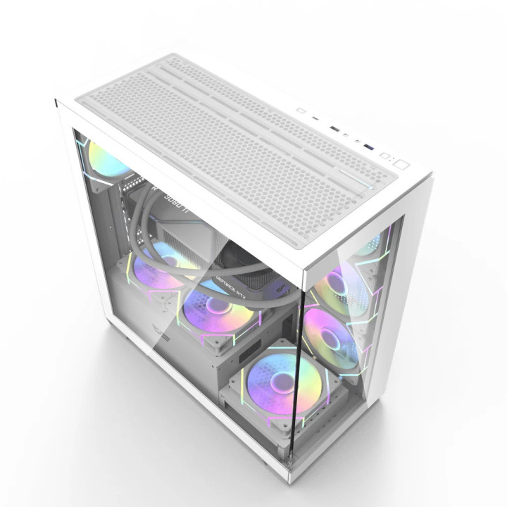 Кутия за компютър Darkflash DS900 White, ATX, USB-C - DS900-WH
