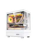 Кутия за компютър Darkflash DB330M White, mATX, Reversed fans included - DB330M-WHITE