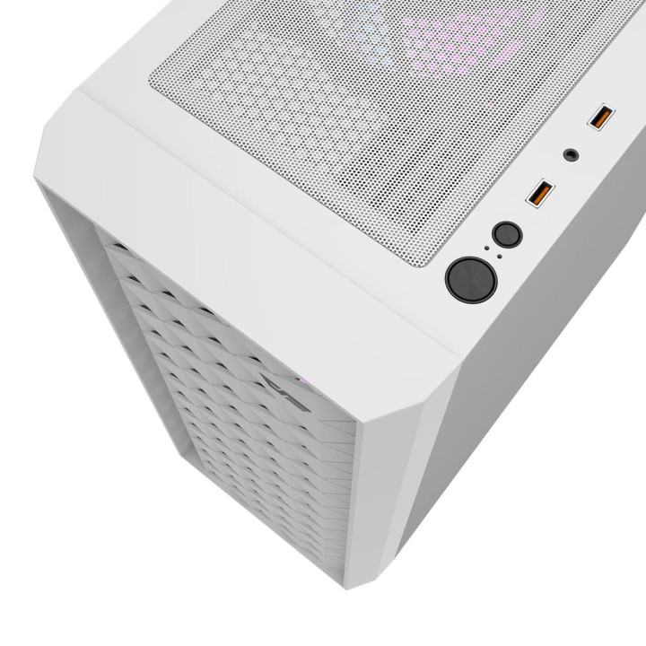 Кутия за компютър Darkflash DK351 White, ATX, с включени 4бр вентилатора - DK351-WH