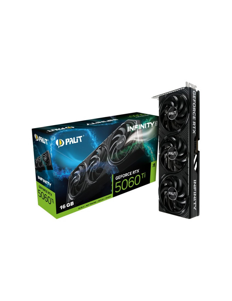 Видео карта Palit GeForce RTX 5060 Ti Infinity 3 16GB GDDR7, 128bit - NE7506T019T1-GB2061S