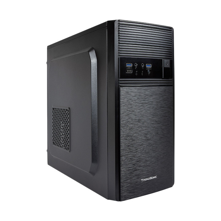 Кутия за компютър Trendsonic FC-F56A, PSU 550W, ATX, 2 x USB 3.0, 1 X Type C,  Black - FC-F56A-USB-C