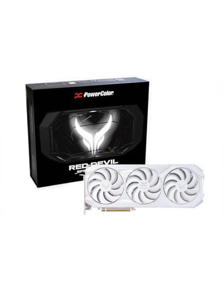 Видео карта PowerColor Radeon RX 9070 XT Red Devil Spectral White 16GB GDDR6 - 1A1-G00432900G