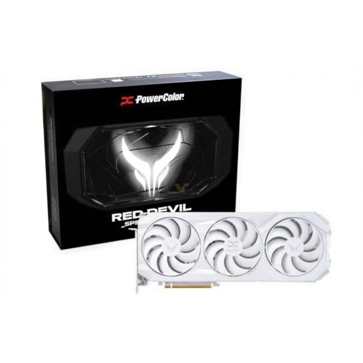 Видео карта PowerColor Radeon RX 9070 XT Red Devil Spectral White 16GB GDDR6 - 1A1-G00432900G