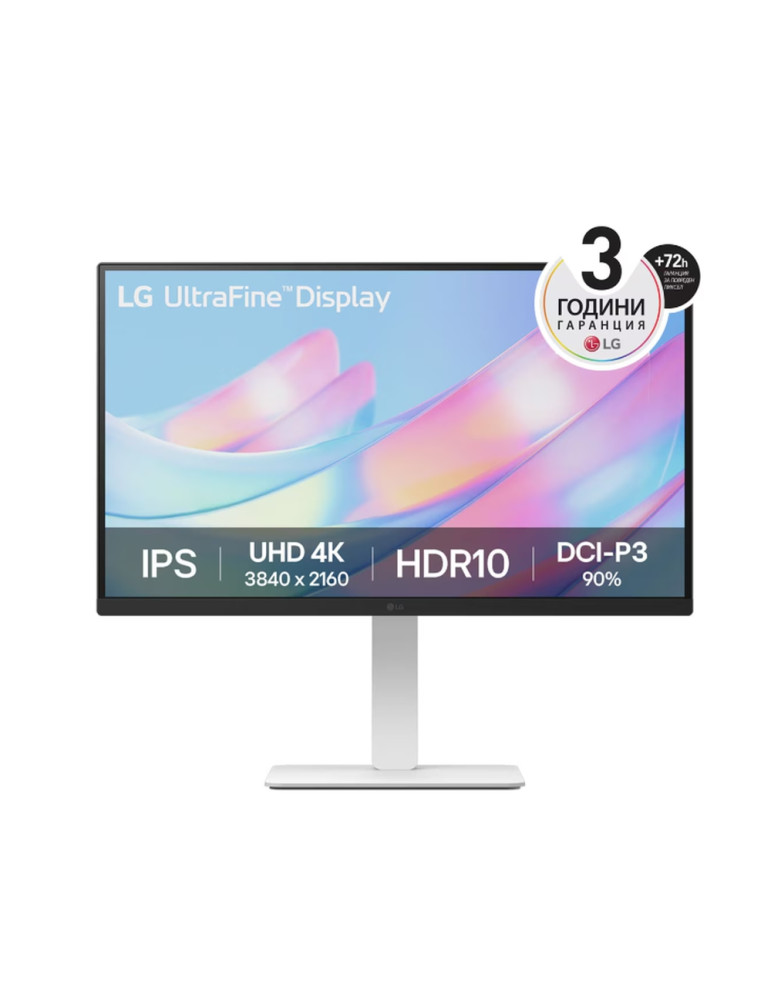 Монитор LG 27US550-W, 27" UHD 4K, IPS Anti-Glare, 5ms, 1000:1, 300cd/m, 3840x2160, DCI-P3 90% t, HDR 10, HDMI, DP, Dynamic Action Sync, LG Switch, Adjustable Stand, Black/White