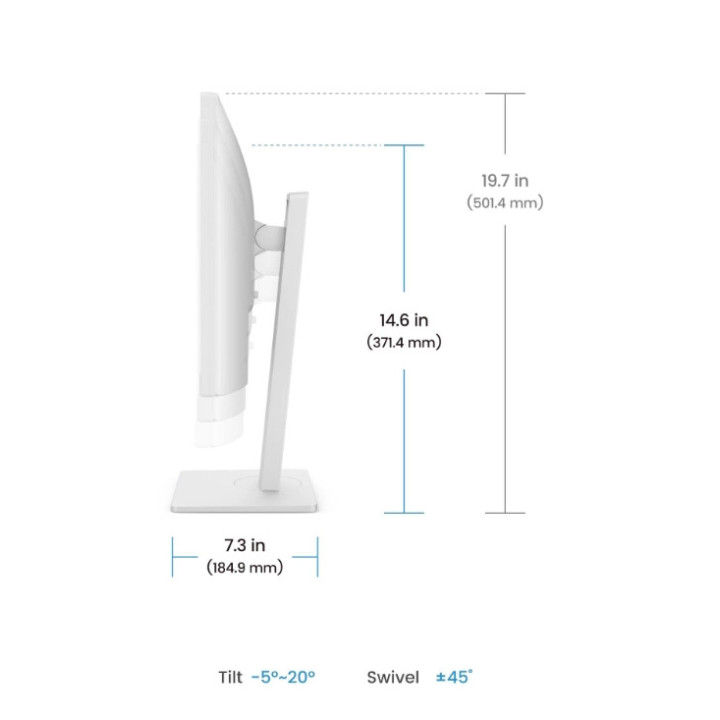 Монитор BenQ GW2486TC 24" IPS, FHD, 100Hz, 1920x1080, USB-C 65W, DP1.2x1, HDMI1.4x1, DP out, Speaker 2Wx2, Height Adjustable Stand, coding mode - 9H.LMLLB.QBE