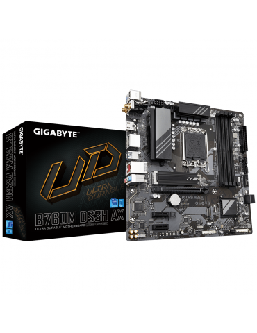 Дънна платка Gigabyte B760M DS3H AX DDR5, LGA1700, mATX