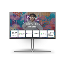 Монитор AOC U32U3CV, 31.5" Nano IPS WLED, 3840x2160, 60Hz, 4ms GtG, 400cd m/2, 1000:1, 50M:1 DCR, Adaptive Sync, FlickerFree, Anti Blue Light, 3Wx2, Height Adjust, 2xHDMI, DP, USB hub