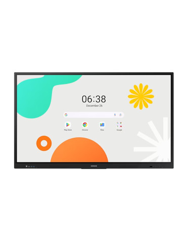 Интерактивен дисплей Samsung Interactive E-Board WA75F 75" Android OS 4K Digital Flipchart TOUCH, Mirroring, Wi-Fi, Black - LH75WAFWLGCXEN