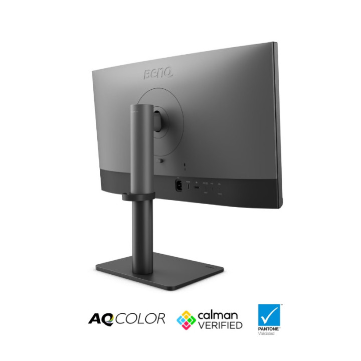Монитор BenQ PD2706QN, 27", 100Hz, 4K IPS, AQCOLOR, Designer, Pantone, Nano Matte Panel, HDR10, 100% sRGB, Card Reader, HDMI (2.0), DP (1.4), USB-C (DP alt. PD 90W), USB Hub, 3.5 Jack, 2x 3W, Height adj. 115mm, VESA 100 - 9H.LNDLA.TBE