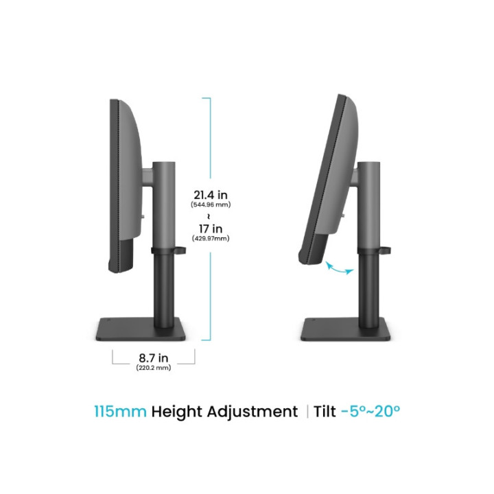 Монитор BenQ PD2706QN, 27", 100Hz, 4K IPS, AQCOLOR, Designer, Pantone, Nano Matte Panel, HDR10, 100% sRGB, Card Reader, HDMI (2.0), DP (1.4), USB-C (DP alt. PD 90W), USB Hub, 3.5 Jack, 2x 3W, Height adj. 115mm, VESA 100 - 9H.LNDLA.TBE