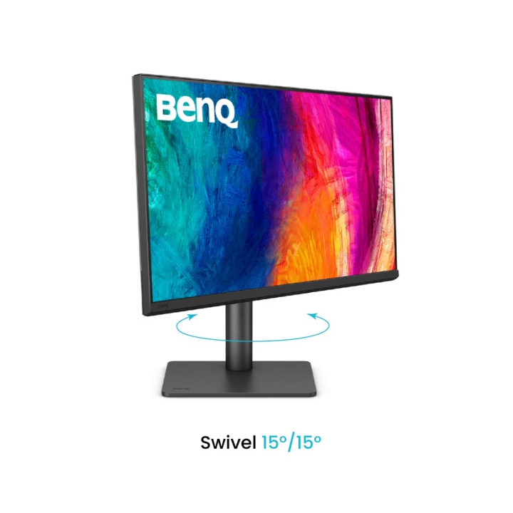 Монитор BenQ PD2706QN, 27", 100Hz, 4K IPS, AQCOLOR, Designer, Pantone, Nano Matte Panel, HDR10, 100% sRGB, Card Reader, HDMI (2.0), DP (1.4), USB-C (DP alt. PD 90W), USB Hub, 3.5 Jack, 2x 3W, Height adj. 115mm, VESA 100 - 9H.LNDLA.TBE