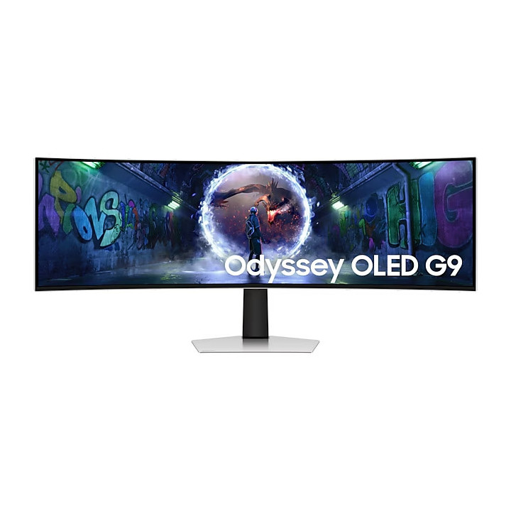 Монитор Samsung LS49CG934, 49" Odyssey G9 GAMING, Curved OLED, 1800R, 240Hz, Smart. 32:9, 5120 x 1440, 250 cd/m2, DP, HDMI, Micro HDMI, USB Hub, Silver - LS49DG934SUXEN