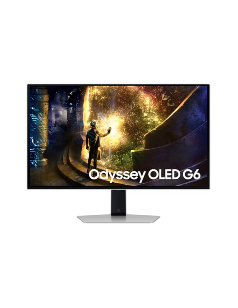 Монитор Samsung 27DG610 27" Odyssey G6 Smart, OLED, 240 Hz, 1 ms GTG, 2560x1440, DP 1.4, 2xHDMI 2.1, 2xUSB, Wi-Fi, Bluetooth, Tizen, Silver - LS27DG610SUXEN