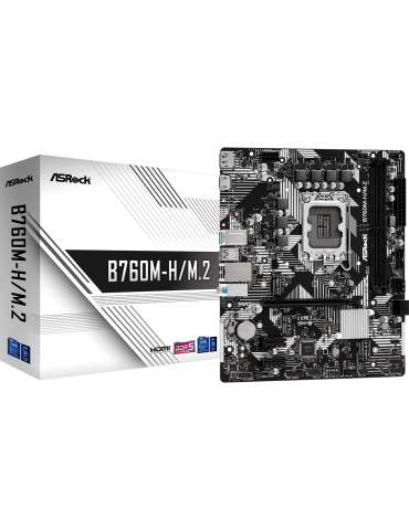 Дънна платка AsRock B760M-H/M.2, LGA1700, DDR5, mATX